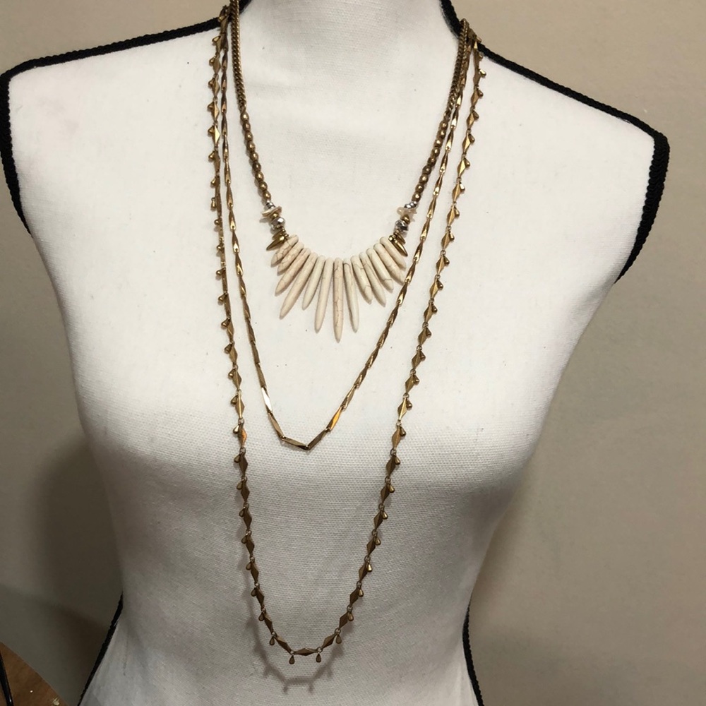 Stella & Dot Zuni 3 Strand Statement Necklace